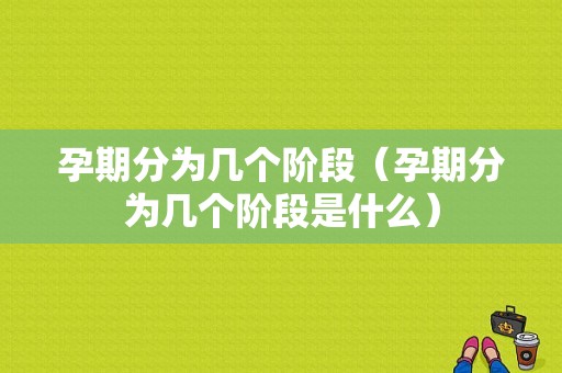 孕期分为几个阶段（孕期分为几个阶段是什么）