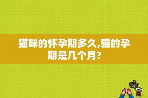 猫咪的怀孕期多久,猫的孕期是几个月?