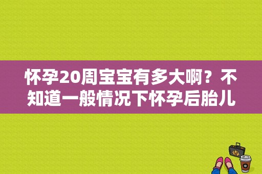 怀孕20周宝宝有多大啊？不知道一般情况下怀孕后胎儿有多大,20周胎儿图片真实
