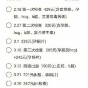 整个孕期产检多少钱（产检费用的明细清单）