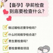 备孕期间检查（备孕期间检查身体都需要检查什么）