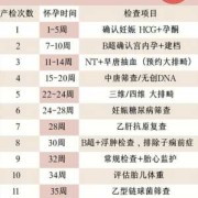 怀孕要做哪些检查项目,孕期各种检查的时间表