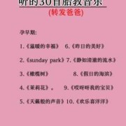 孕期胎教音乐大全（适合胎教的音乐）