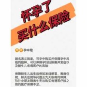 女性孕期保险（怀孕期间能买什么保险）