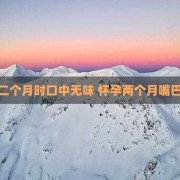 孕期口无味（孕期口无味）