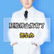胎儿停止发育怎么办（胎儿停止发育怎么办啊）