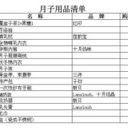 孕期囤货清单（孕期囤货清单图片）