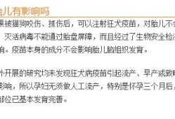 2个月孕妇注射狂犬疫苗对胎儿有没有影响,孕妇打狂犬疫苗对胎儿有影响吗前三个月