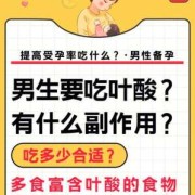 备孕男的要吃叶酸吗,叶酸是两人都吃还是一人吃