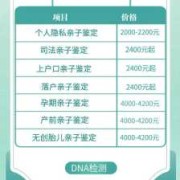孕期亲子鉴定多少钱（孕期亲子鉴定多少钱一次）