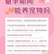 备孕期能养狗吗（怀孕初期可以养狗吗）
