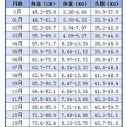 四个月的婴儿身高体重发育标准是什么？怎么算正常,4个月胎儿发育指标b超