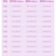 胎儿彩超标准（胎儿彩超标准对照表）