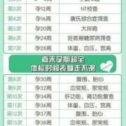 孕期体检（孕期体检时间及项目）