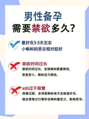 男性备孕期间禁欲多久(男性备孕期间禁欲多久生男孩) 第1张 男性备孕期间禁欲多久(男性备孕期间禁欲多久生男孩) 第1张