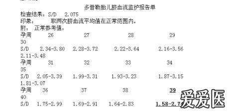胎儿脐动脉血流频谱(胎儿脐动脉血流频谱正常值) 第2张 胎儿脐动脉血流频谱(胎儿脐动脉血流频谱正常值) 第2张