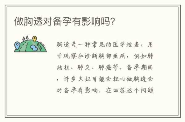 备孕期间能做胸透吗(备孕期间能做胸透吗女性) 第1张 备孕期间能做胸透吗(备孕期间能做胸透吗女性) 第1张