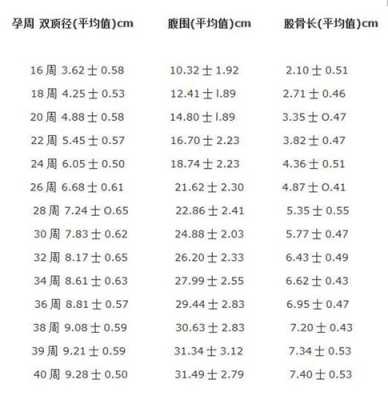 胎儿bpd对照表(胎儿bpd标准对照表) 第1张 胎儿bpd对照表(胎儿bpd标准对照表) 第1张
