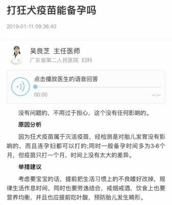 备孕期间可以打狂犬疫苗吗(备孕期间可以打狂犬疫苗吗) 第2张 备孕期间可以打狂犬疫苗吗(备孕期间可以打狂犬疫苗吗) 第2张