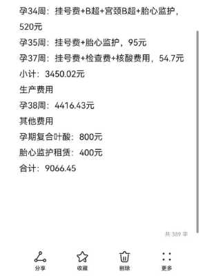 整个孕期检查费用(整个孕期检查费用清单) 第3张 整个孕期检查费用(整个孕期检查费用清单) 第3张