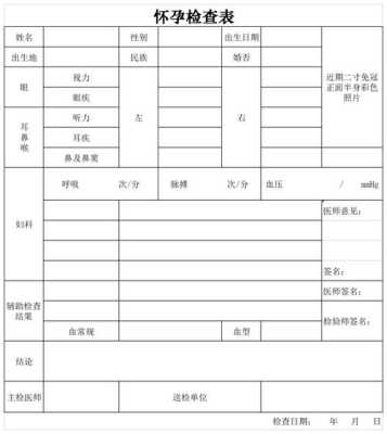 孕期检查表格(孕期检查表格模板) 第3张 孕期检查表格(孕期检查表格模板) 第3张